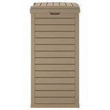 Outdoor Garbage Bin Light Brown 41x41x86 cm Polypropylene 364172