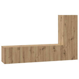 TV Cabinet Set Wall-mounted 3 pcs Artisan Oak Engineered Wood 3393404