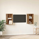 TV Cabinet Set 2 pcs Old Wood 37 x 37 x 72 cm Engineered Wood 3393555