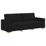 Sofa Set with Cushion 3 pcs Black 220 x 78 x 84 cm Fabric 3324611