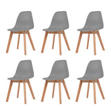Dining Chairs 6 pcs Grey Plastic 244776