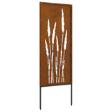 Garden Privacy Screen Floral Rusty 50 x 140 cm Weathering Steel 876314