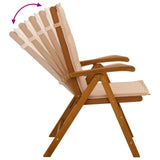 Reclining Garden Chairs 8 pcs Natural Solid Acacia Wood 3434478