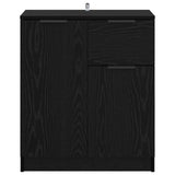 Sideboard with Drawer Black Oak 60 x 30 x 70 cm Engineered Wood 880775