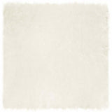 Faux Sheepskin Rug TAFALLA White 160 x 160 cm Polyester 42021466