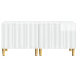 TV Cabinet High Gloss White Engineered Wood 896679