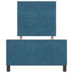 ZNTS Bed Frame in Dark Blue Velvet, 90x190 cm 3344913