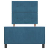 ZNTS Bed Frame in Dark Blue Velvet, 90x190 cm 3344913