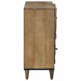 Sideboard with Storage Brown 80 x 33.5 x 75 cm Solid Mango Wood 4018359