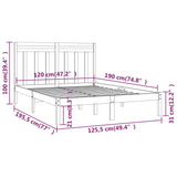 Bed Frame without Mattress 120x190 cm Small Double Solid Wood 3105220