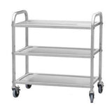 3 Tier Stainless Steel Trolley Cart Kitchen Restaurant Serving Catering Train UK 58929497
