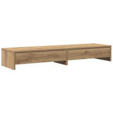 Monitor Stand with Drawers Artisian Oak 100x27x15 cm Engineered Wood 854678