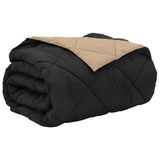 Summer Duvet Black and Taupe 240 x 260 cm Microfiber 42025499