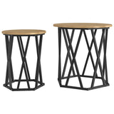 Coffee Table 2 pcs Artisan Oak Engineered Wood and Steel 868266