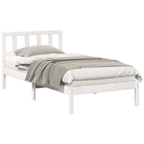 Bed Frame with Headboard White 80 x 200 cm Solid Pine Wood 872246