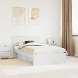 Bed Frame with Headboard White 120 x 200 cm Engineered wood 3407904