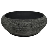 Countertop Basin Grey and Black Oval 59x40x14 cm Ceramic 155091