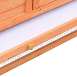 170642 Rabbit Hutch Solid Pine & Fir Wood 310x70x87 cm