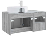 Bathroom Furniture Set 2 pcs Grey Sonoma Engineered Wood 3404080