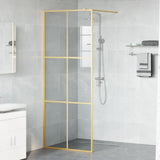 Walk-in Shower Wall Gold 80 x 195 cm Tempered Glass 42022052