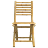 Bistro Set Natural Bamboo Bamboo Standard Size Foldable 3278536