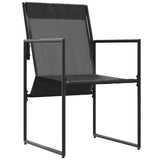 Chair with Cushion 4 pcs Black and Anthracite Textilene 42003025