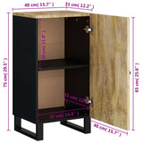 ZNTS Sideboard with Door 40x31x75 cm Solid Wood Mango 352909