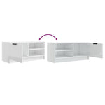 TV Cabinet High Gloss White 80x35x36.5 cm Engineered Wood 811478