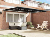 Retractable Awning Black 300 x 250 cm Polyester and Aluminium 3330037