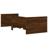 Bed Frame with Drawers without Mattress Brown Oak 90x200 cm 3207349