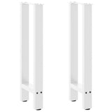 Console Table Legs White 2 pcs 38x cm Steel 4013297