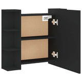 Mirror Cabinet with LED Black 70x16.5x60 cm 833536