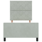 ZNTS Bed Frame Light Grey 90x190 cm Velvet 3344975