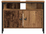 Bathroom Furniture Set with Shelf 2 pcs Brown Engineered wood 3332499