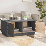 Coffee Table Grey 80x50x35 cm Solid Wood Pine 818252