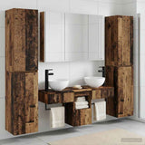 Bathroom Furniture Set 6 pcs Old Wood 100 x 15.5 x 70 cm 3407189