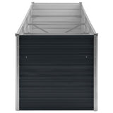 Garden Raised Bed Anthracite 320x80x77 cm Galvanised Steel 45728