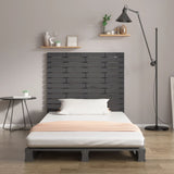 Wall Headboard Grey 146x3x91.5 cm Solid Wood Pine 824685