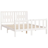 Bed Frame without Mattress White Solid Wood Pine 120x200 cm 3188162