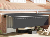 Retractable Awning Retractable Manual Anthracite 350 x 200 cm 3329657