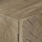 ZNTS Sideboard 55x30x76 cm Solid Wood Mango and Iron 372015