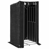 Firewood Rack with Rain Cover 100x100x200 cm Galvanised Steel 4104951