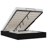 Ottoman Bed Frame Black Queen Size Fabric 3403070