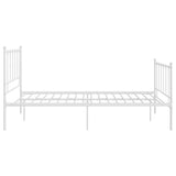 Bed Frame without Mattress White Metal 120x200 cm 324953