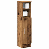 Bathroom Cabinet with Roll Holder Old Wood 20.5x22x90 cm 858504
