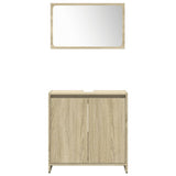 4 Piece Bathroom Furniture Set Sonoma Oak Engineered Wood 3324969