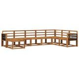 Outdoor Sofa Set 8 pcs Natural Solid Acacia Wood 3385450