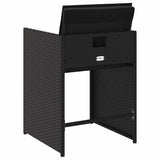 Garden Chairs with Cushions 4 pcs Black Poly Rattan 364984