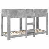 Bunk Bed for Kids Concrete Grey 75 x 190 cm Engineered Wood 3410542