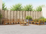 Outdoor Sofa Set 8 pcs Natural Solid Acacia Wood 3366122